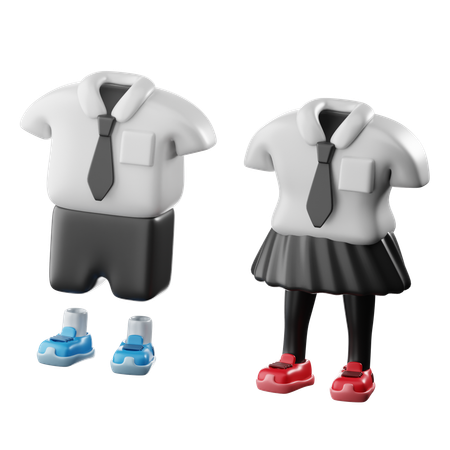 School Uniform  3D Icon