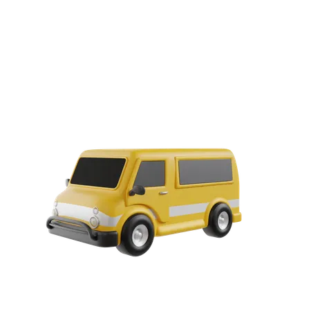 School Van  3D Icon