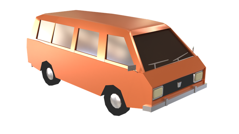 School Van  3D Icon