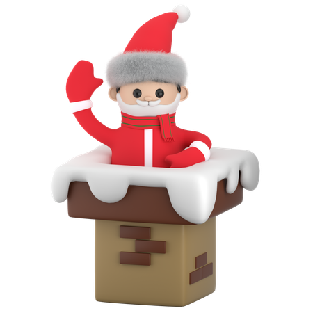 Schornstein Sandaclaus  3D Icon