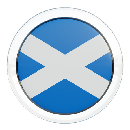 Schottland Runde Flagge  3D Icon