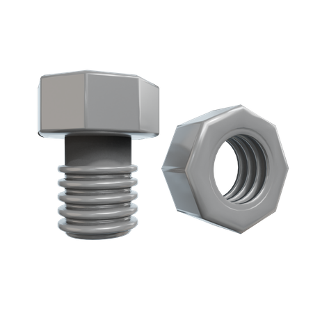 Schrauben und Muttern  3D Icon