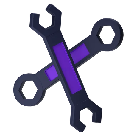 Schraubenschlüssel und Schraubenschlüssel  3D Icon