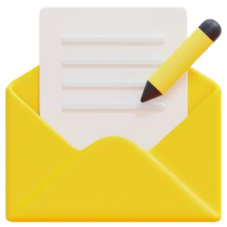 Mail schreiben  3D Icon