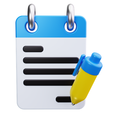 Notiz schreiben  3D Icon