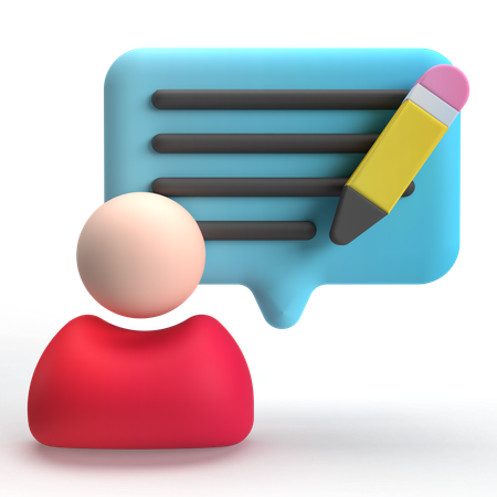 Feedback schreiben  3D Icon