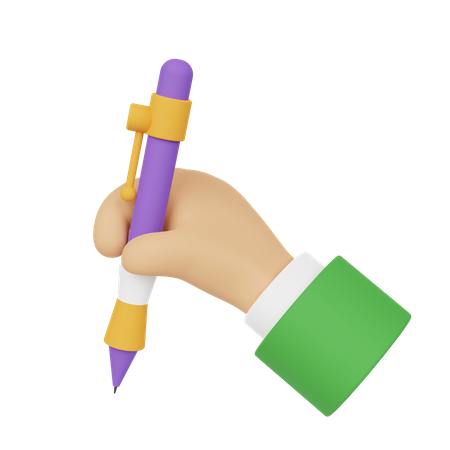 Schreibende Handbewegung  3D Icon