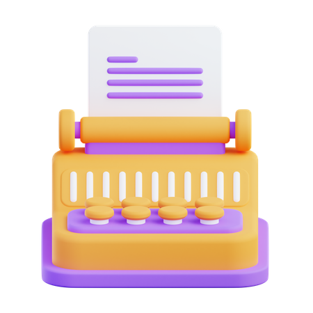 Schreibmaschine  3D Icon