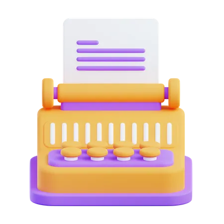 Schreibmaschine  3D Icon