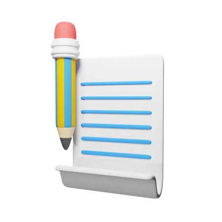 Notiz schreiben  3D Icon