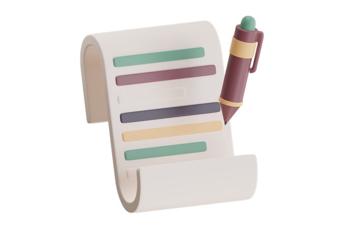 Papier schreiben  3D Icon