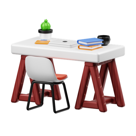 Schreibtisch  3D Illustration