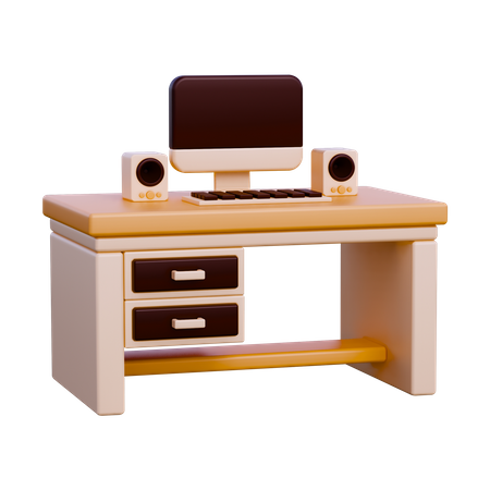 Schreibtisch  3D Icon