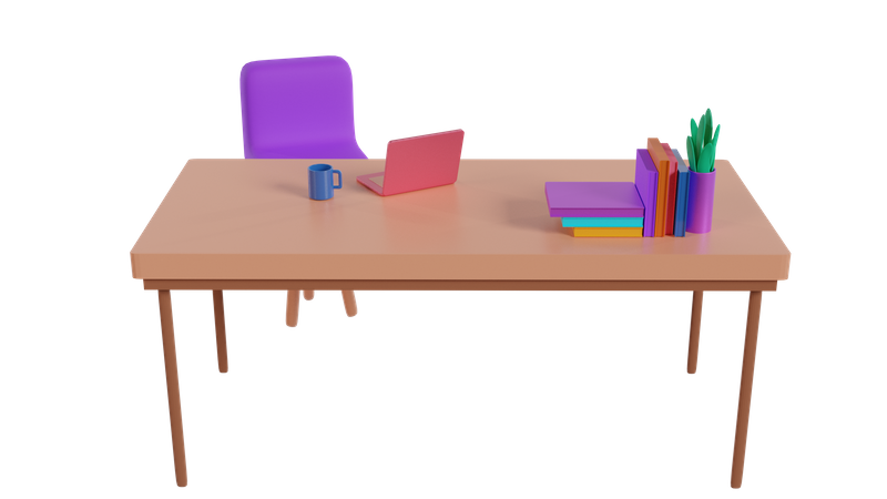 Schreibtisch  3D Illustration