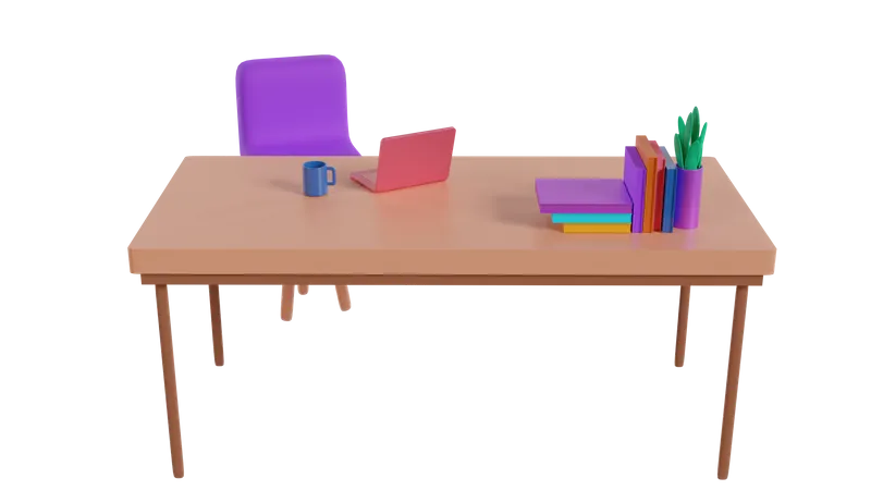 Schreibtisch  3D Illustration