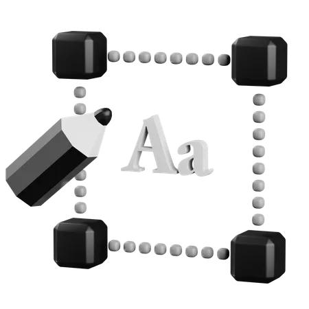 Schriftart allgemeine Leiste  3D Icon