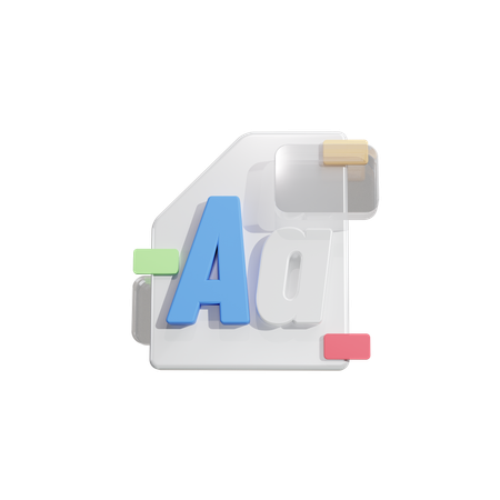 Schriftarten  3D Icon