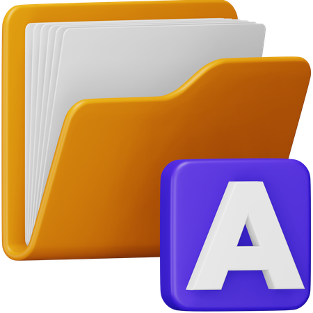 Schriftarten  3D Icon