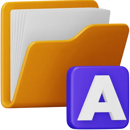 Schriftarten  3D Icon