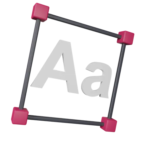 Schriftgröße  3D Icon