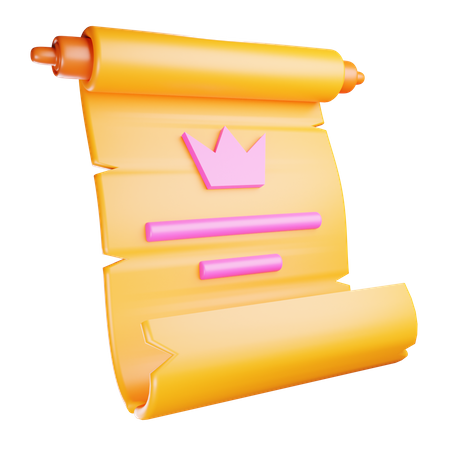 Schriftrolle  3D Icon