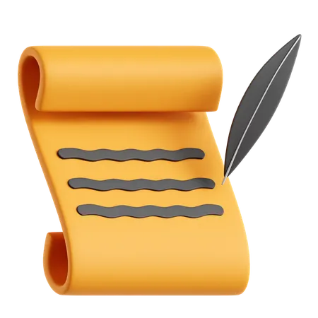 Schriftrolle  3D Icon