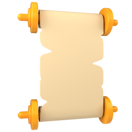 Scroll-Papier  3D Icon