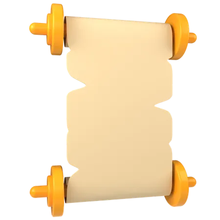 Scroll-Papier  3D Icon