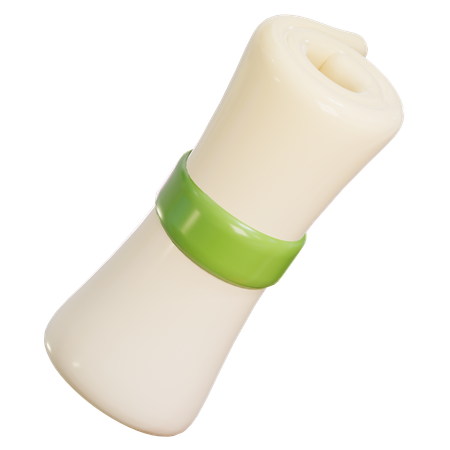 Scroll-Papier  3D Icon