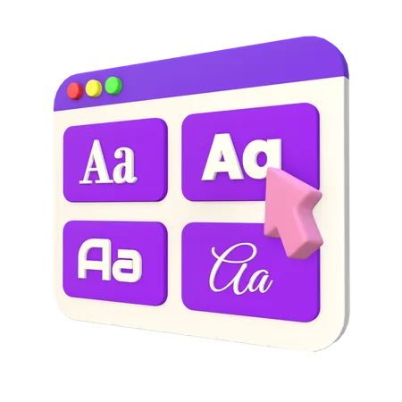 Schriftstil  3D Icon