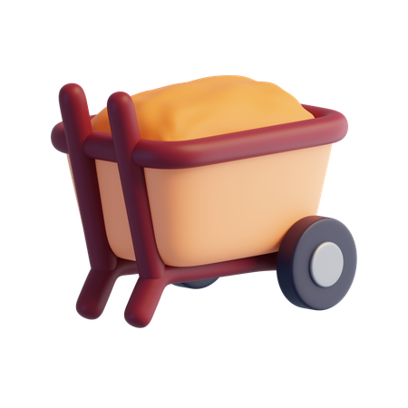 Schubkarre  3D Icon