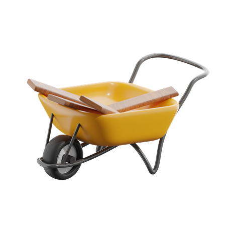 Schubkarre  3D Icon