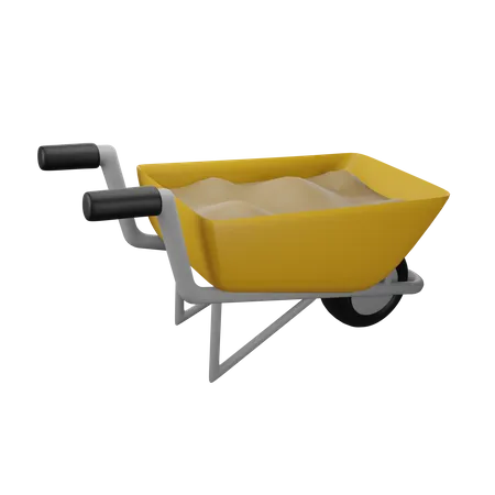 Schubkarre  3D Icon