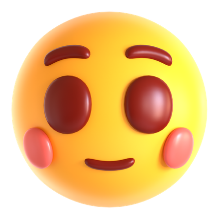 Schüchternes Gesicht Emoji  3D Icon