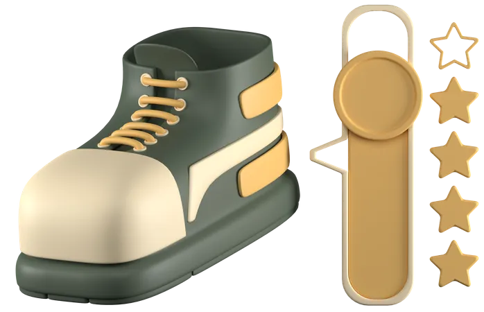 Schuhbewertung  3D Icon