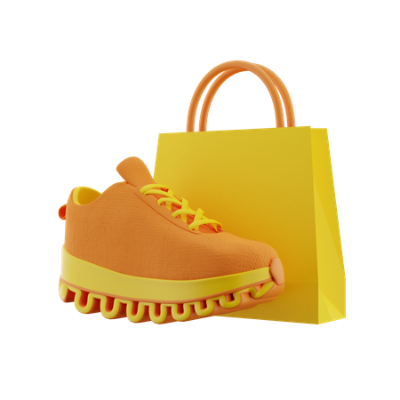 Schuhe einkaufstasche  3D Icon