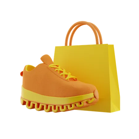 Schuhe einkaufstasche  3D Icon