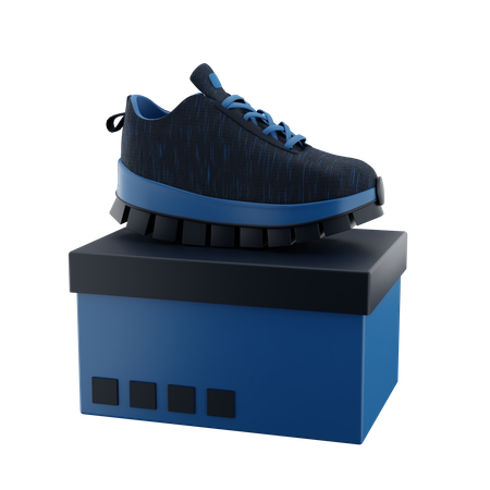 Schuhe auf der obersten Kiste  3D Icon