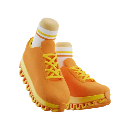 Schuhe laufen  3D Icon