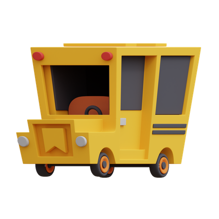 Schulbus  3D Illustration