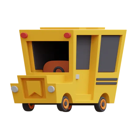 Schulbus  3D Illustration