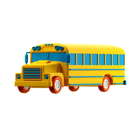 Schulbus  3D Illustration