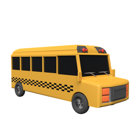 Schulbus  3D Illustration