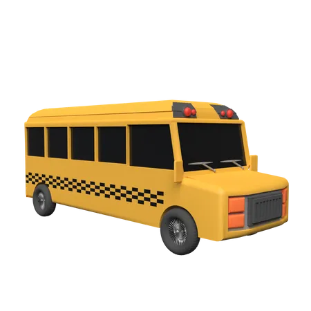 Schulbus  3D Illustration