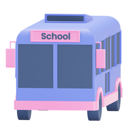 Schulbus  3D Illustration