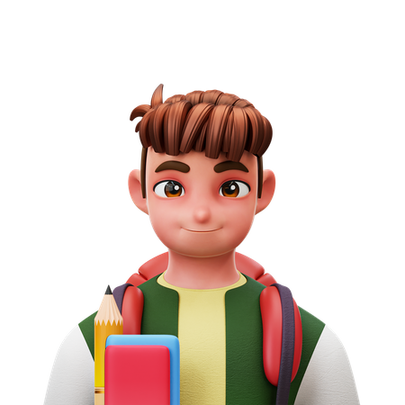 Student  3D Illustration