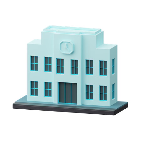 Schulgebäude  3D Icon