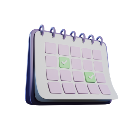Schulkalender  3D Icon