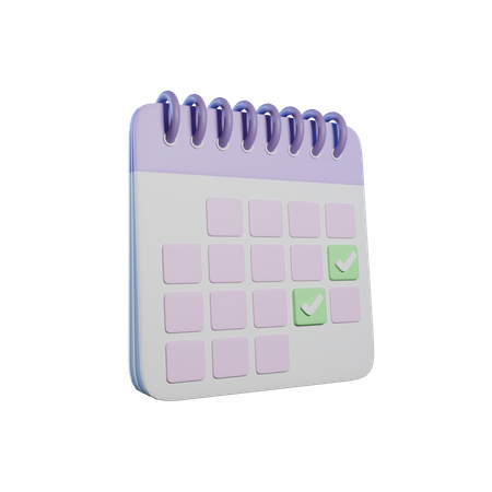 Schulkalender  3D Icon