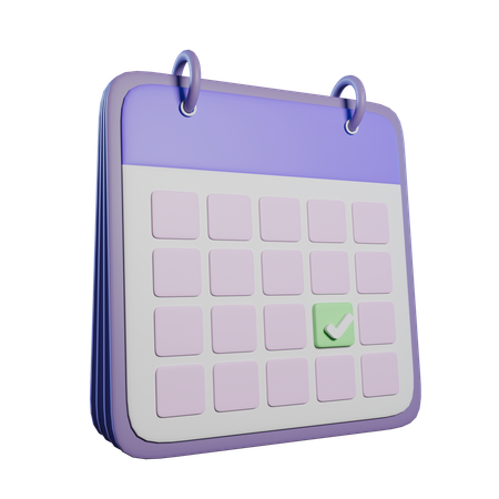 Schulkalender 3D Icon